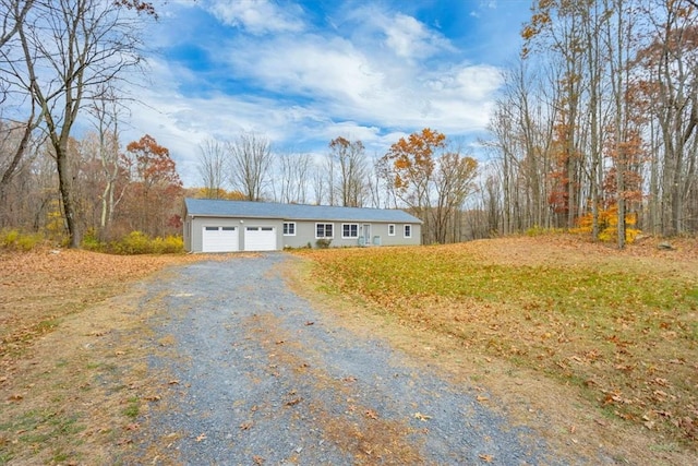 view of front facade with a garage