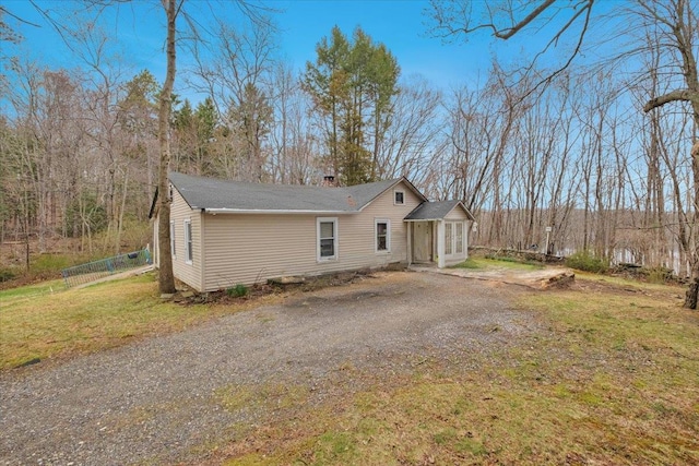 350 W Shore Dr, Carmel, NY 10512 - view of front of property with a chimney and driveway