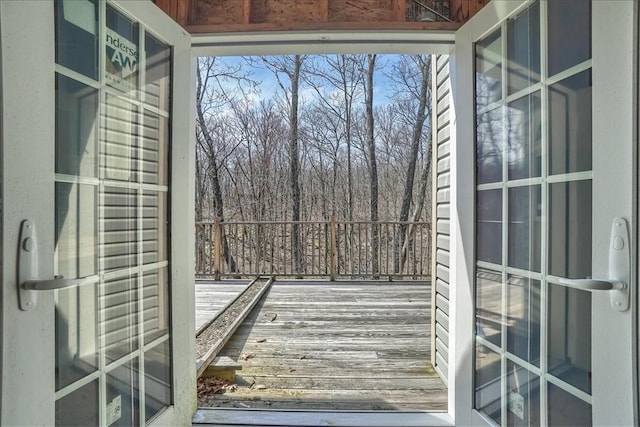 view of wooden terrace