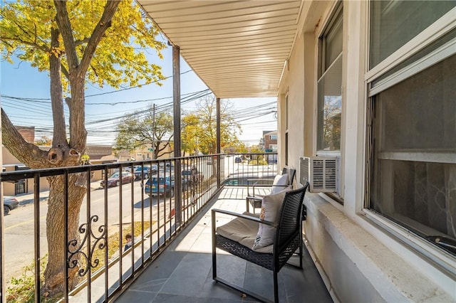 balcony with cooling unit