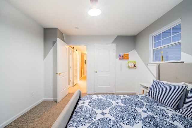 view of carpeted bedroom