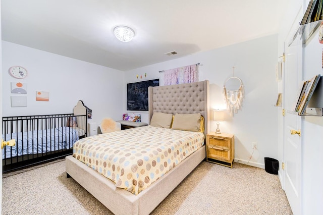 view of carpeted bedroom