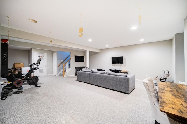 view of carpeted living room