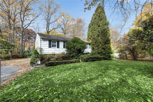 exterior space with a lawn