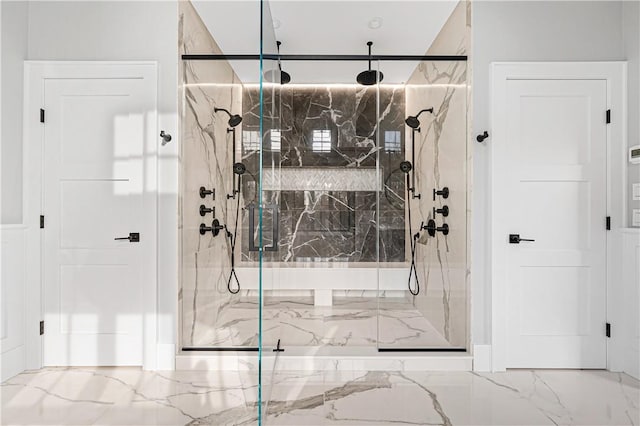 bathroom with an enclosed shower