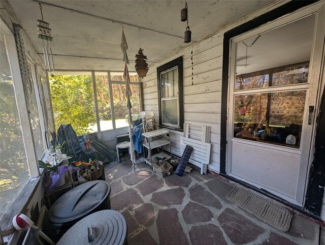 view of sunroom