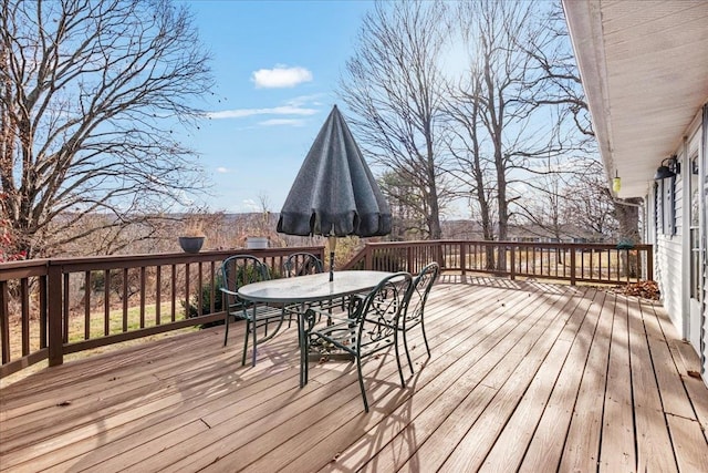 view of wooden terrace