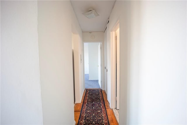 hallway featuring light hardwood / wood-style floors