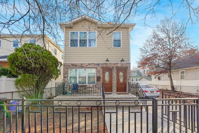 view of front of property with covered porch