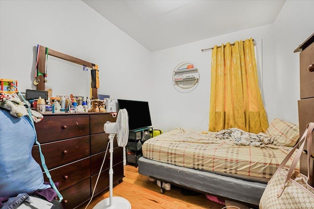 bedroom with light hardwood / wood-style flooring