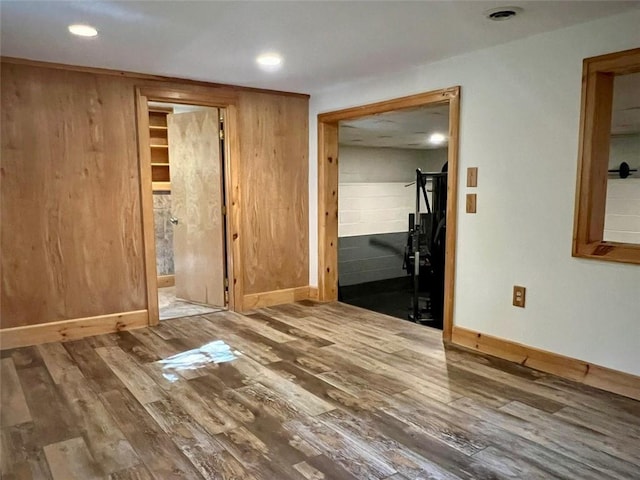 interior space featuring hardwood / wood-style floors