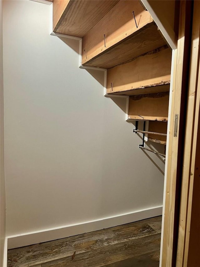 interior space featuring dark wood-type flooring