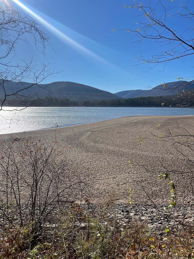 property view of water featuring a mountain view