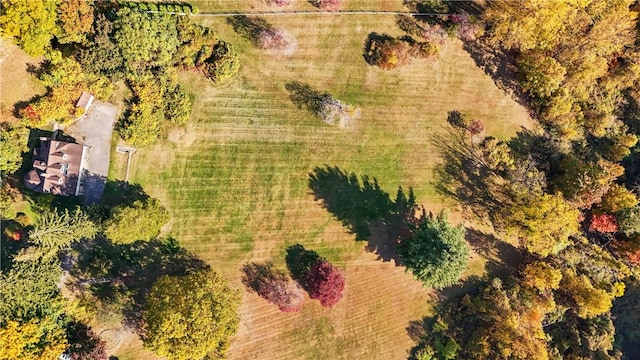 aerial view with a rural view