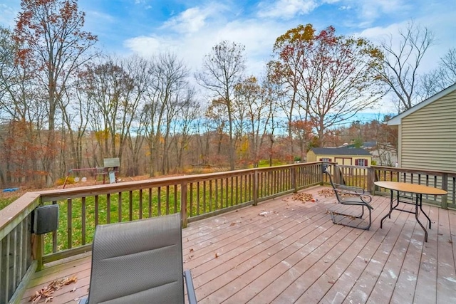 view of wooden deck