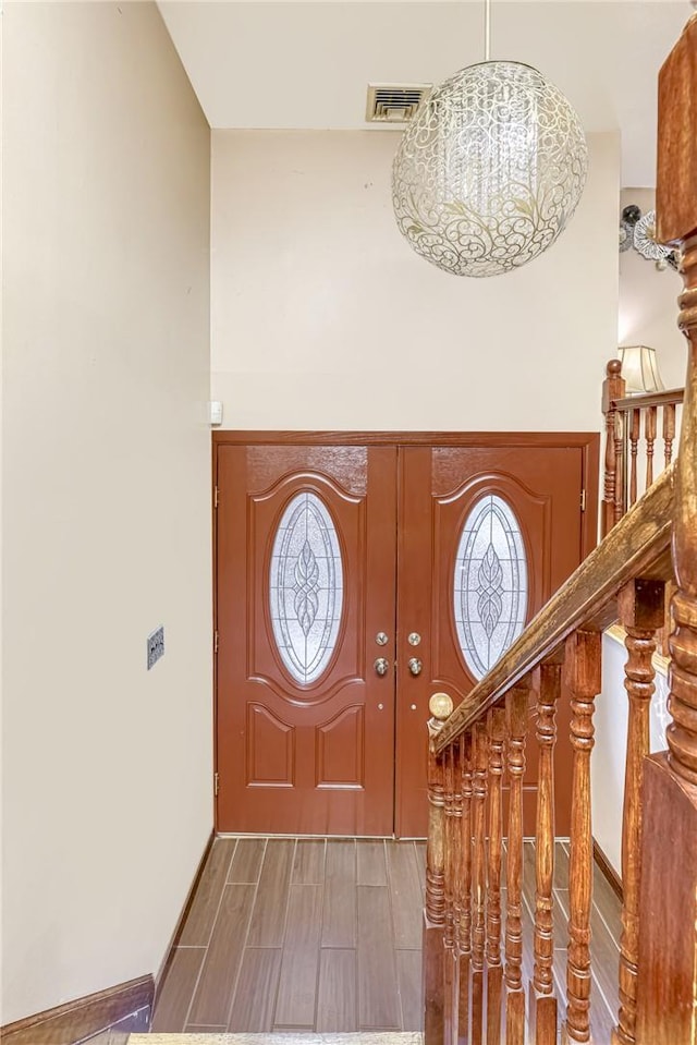 entryway with french doors