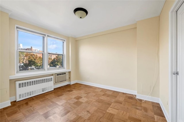 3755 Henry Hudson Pkwy Unit 7E, Bronx, NY 10463 - unfurnished room with radiator, baseboards, and a wall mounted AC