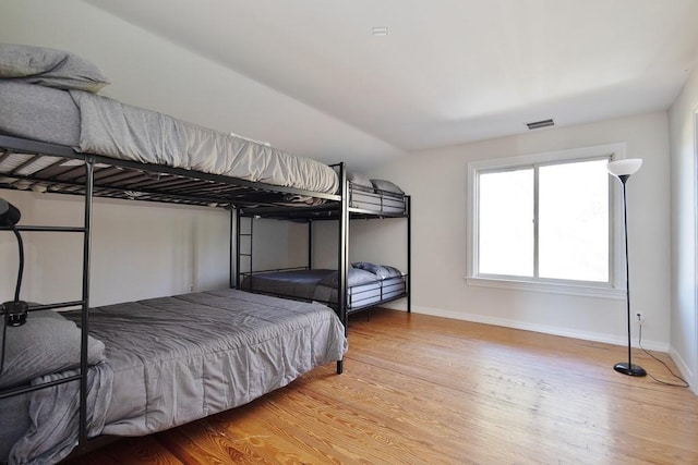 bedroom featuring light hardwood / wood-style flooring