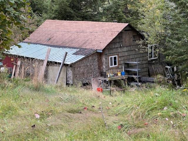 exterior space with an outdoor structure