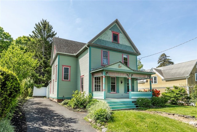 victorian home with covered porch