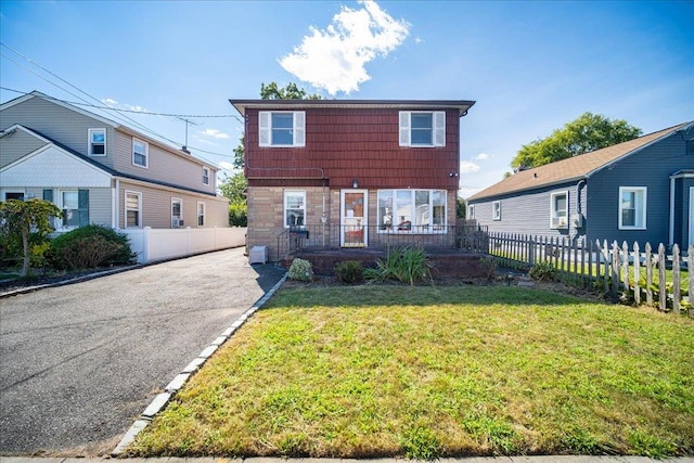 view of property with a front yard