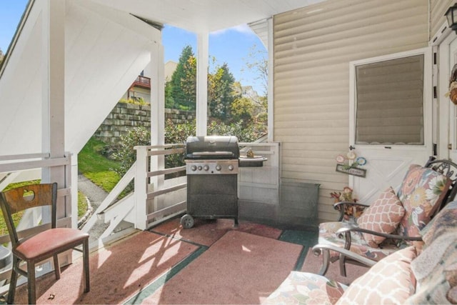 view of patio / terrace featuring area for grilling