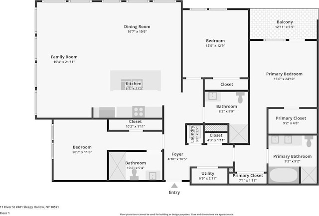 11 River St Unit 401, Sleepy Hollow, NY 10591 - home floor plan