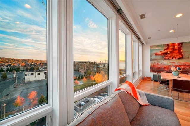 11 River St Unit 401, Sleepy Hollow, NY 10591 - sunroom / solarium with wood finished floors and recessed lighting