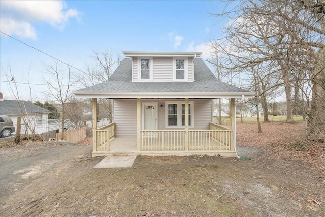 view of front of house with a porch