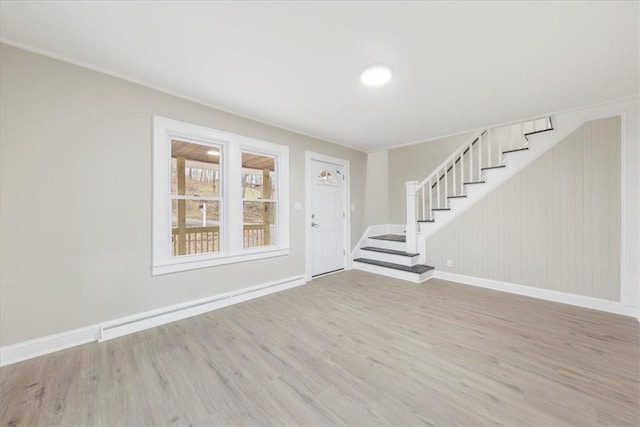 foyer featuring wood-type flooring