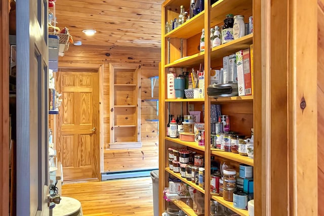 pantry featuring a baseboard radiator