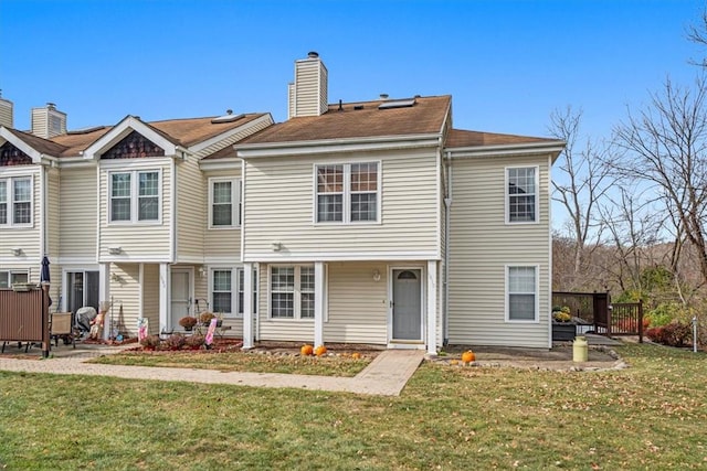 exterior space with a front lawn