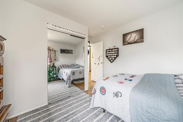 bedroom with a closet