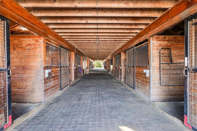 view of horse barn