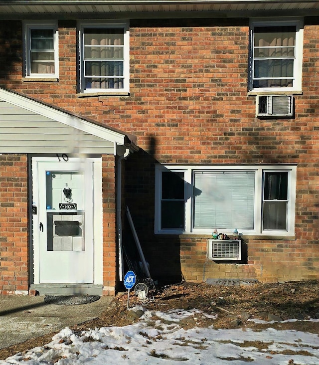 view of snowy exterior