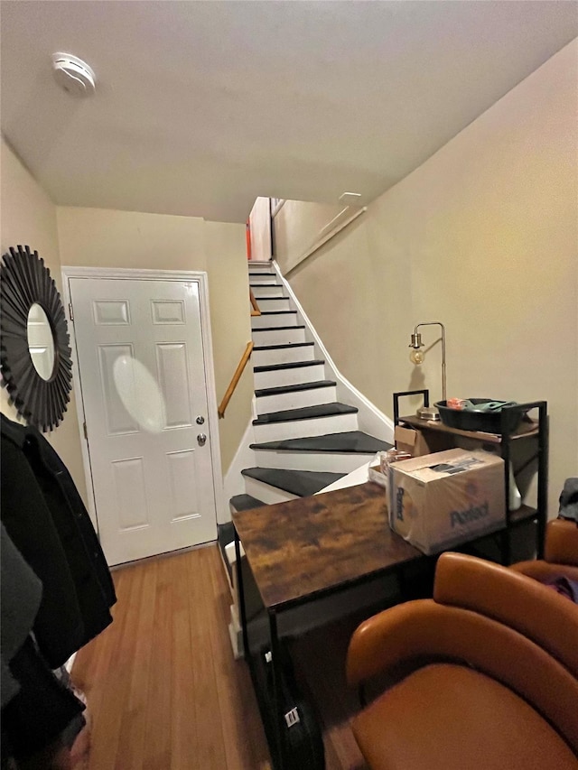 interior space featuring light wood-type flooring