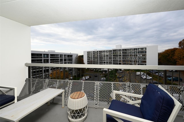 balcony featuring area for grilling