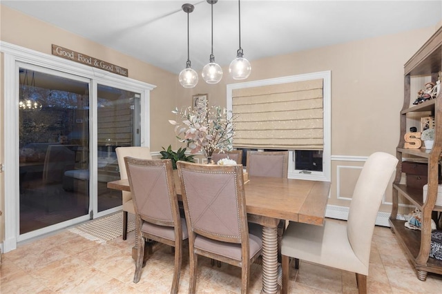 view of dining room