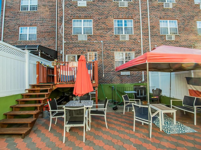 view of patio with a deck