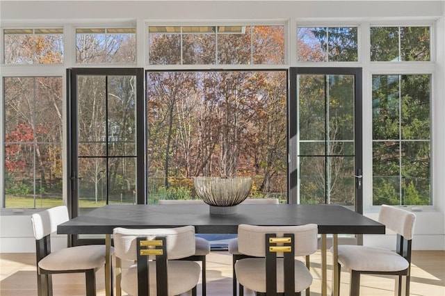 view of sunroom / solarium