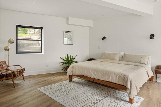 bedroom featuring light hardwood / wood-style floors