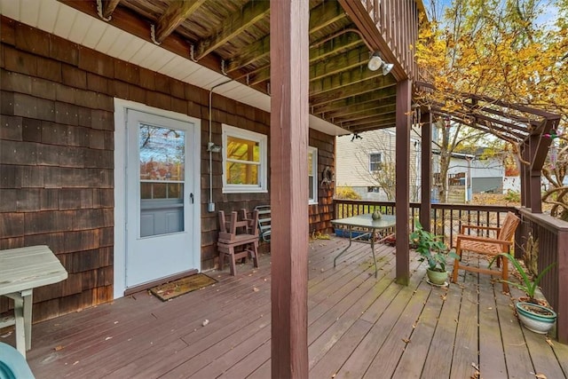 view of wooden deck