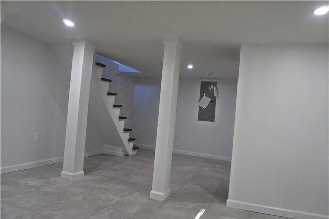 view of basement