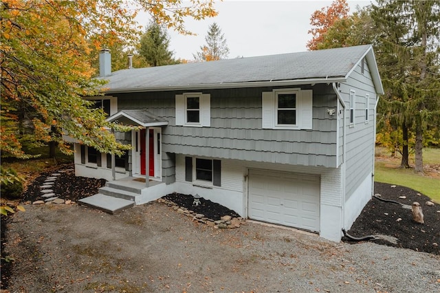 view of front of house featuring a garage