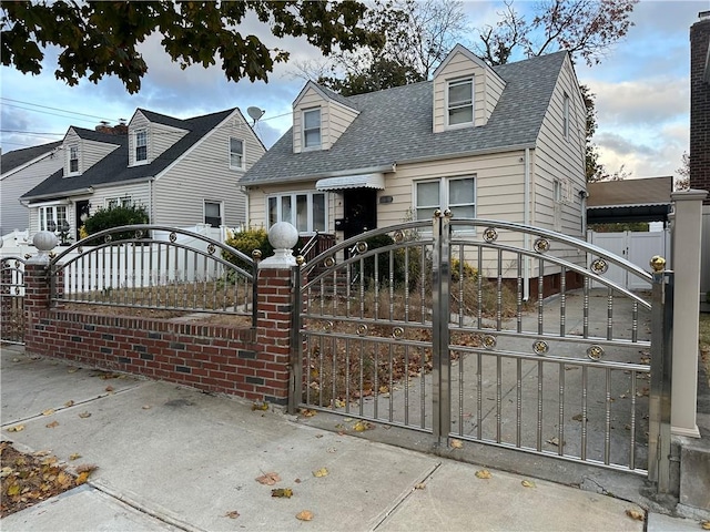 view of cape cod home