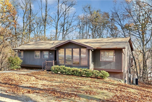 ranch-style house with a sunroom