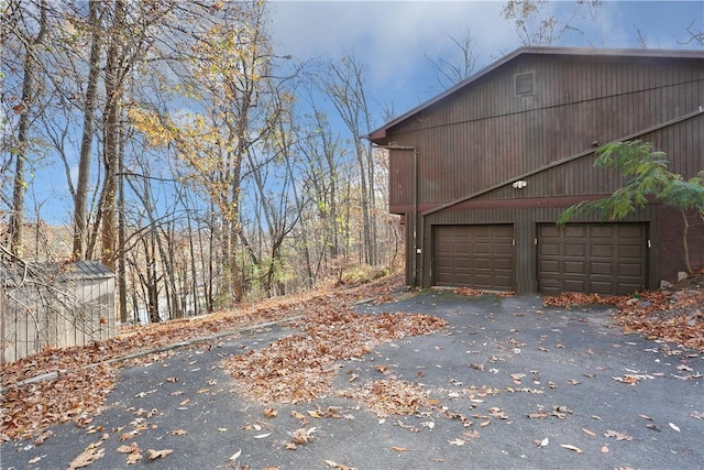 view of home's exterior featuring a garage