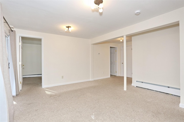 empty room with a baseboard radiator