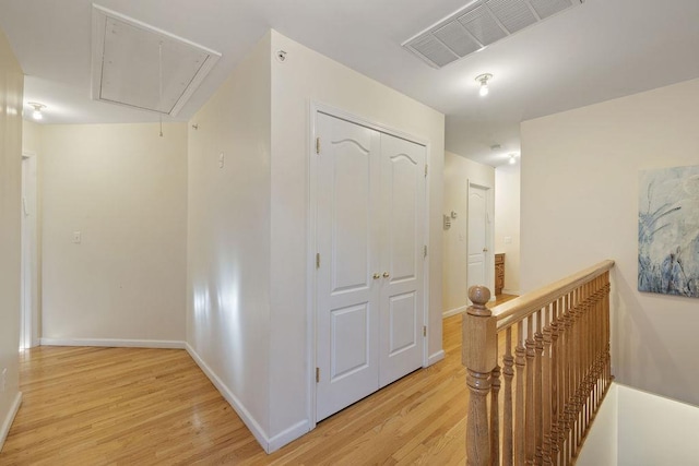 hallway featuring light hardwood / wood-style floors