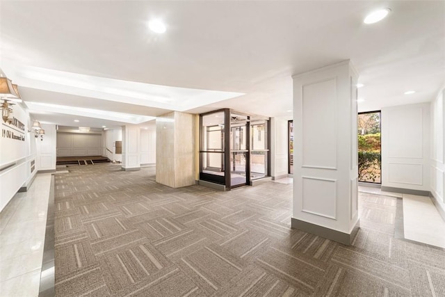 19 Old Mamaroneck Rd Unit 6D, White Plains, NY 10605 - lobby featuring a decorative wall and recessed lighting